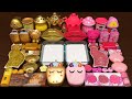 PINK Vs GOLD Mixing Random Things Into Glossy Slime Satisfying Slime Video 180