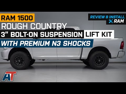 2012-2018 Ram 1500 Rough Country 3\" Bolt-On Suspension Lift Kit w/ N3 Shocks Review & Install