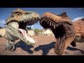 TYRANNOSAURUS REX vs CARNIVORE & HERBIVORE DINOSAURS IN ARIZONA - Jurassic World Evolution 2