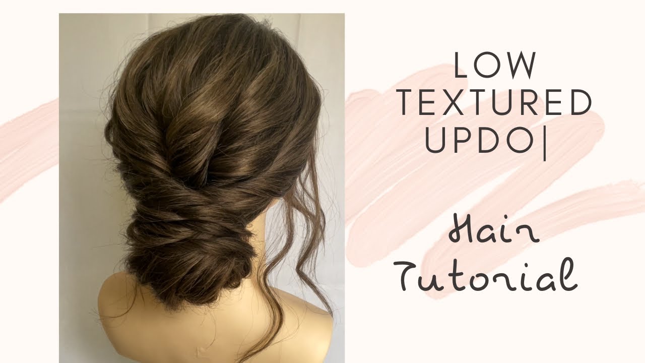 TEXTURED LOW UPDO. Hair Tutorial. How To🌿