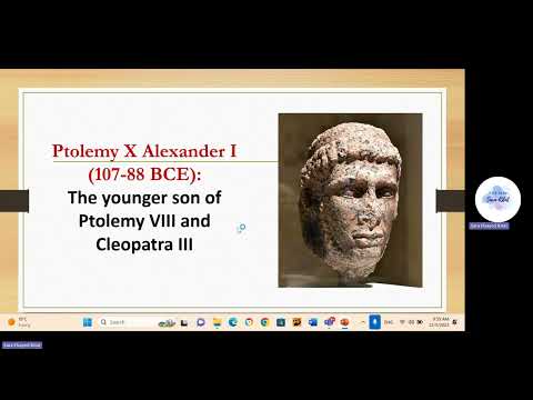 The reign of Ptolemy IX till the reign of Ptolemy XII (in Arabic and English)