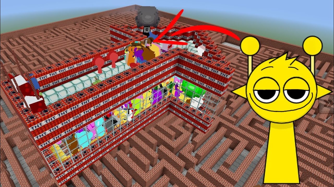 Incredibox Sprunki OC & MAZE MAP | Minecraft Bedrock 