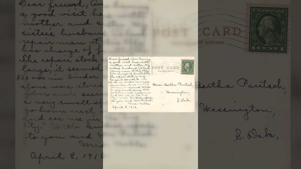 International Harvester Co., Minot, ND, Linen Postcard, 1916 Postmark Video