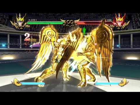 Saint Seiya Soldier's Soul: Aries Mu God Cloth Moveset Gameplay [PS4] (English)