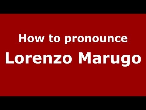 How to pronounce Lorenzo Marugo (Italian/Italy)  - PronounceNames.com