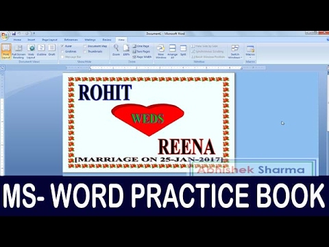 how to make marriage pamphlet in ms word tutorial in hindi ms word pamphlet