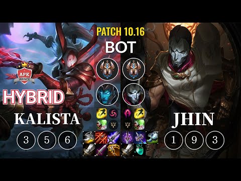 APK HyBrid Kalista vs Jhin Bot - KR Patch 10.16