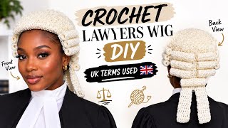 How I Crocheted a Lawyer’s Wig | Barrister’s Wig DIY Tutorial #crochet #diy #tutorial 
