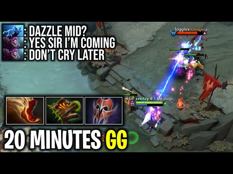 20 MINUTES GG DAZZLE MID ONLY NEED 3 ITEMS TO END THE GAME | DOTA 2
