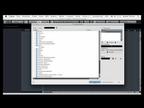 20.2 Cubase - Tastaturbefehle