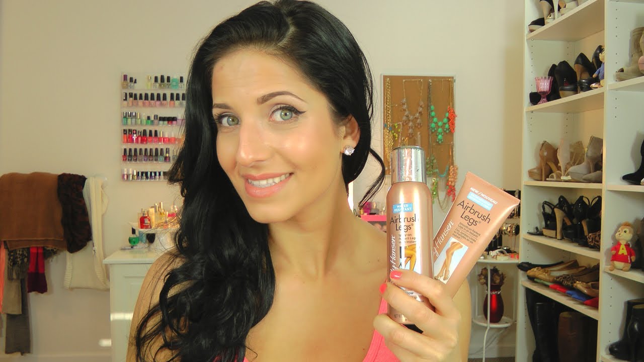 Sally Hansen Air Brush Leg Demo & Review | Vitale Style with Laura Vitale