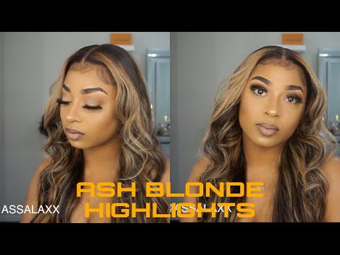 How to: EASY ASH BLONDE HIGHLIGHTS ON 1B HAIR from Hairsnstn || Assalaxx