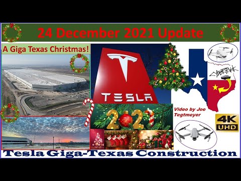 Tesla Gigafactory Texas 24 December 2021 Cyber Truck & Model Y Factory Construction Update (08:00AM)