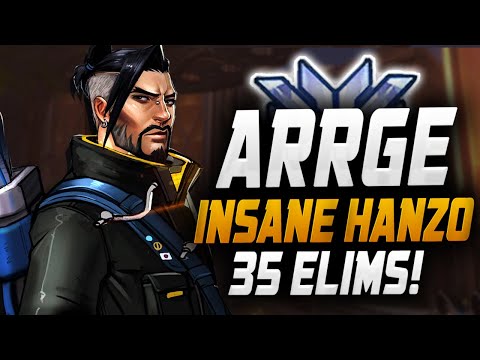 Arrge Carry Hanzo - 35 elims! [ Overwatch Season 28 Top 500 ]