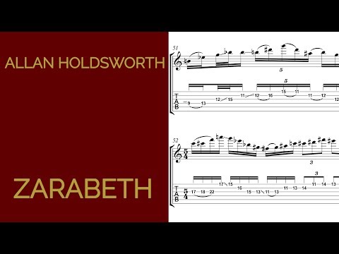 Allan Holdsworth -  Zarabeth (Solo Transcription)