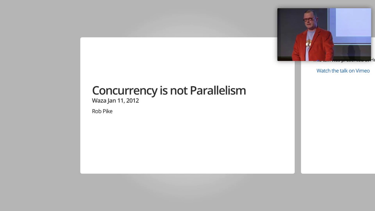 Concurrency Is Not Parallelism
