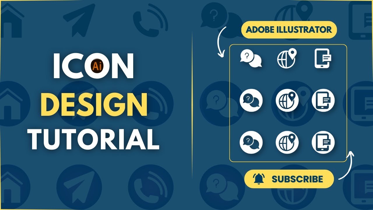 Contact us Series Icon for Website and APP | Vector icon Design Illustrator Tutorial