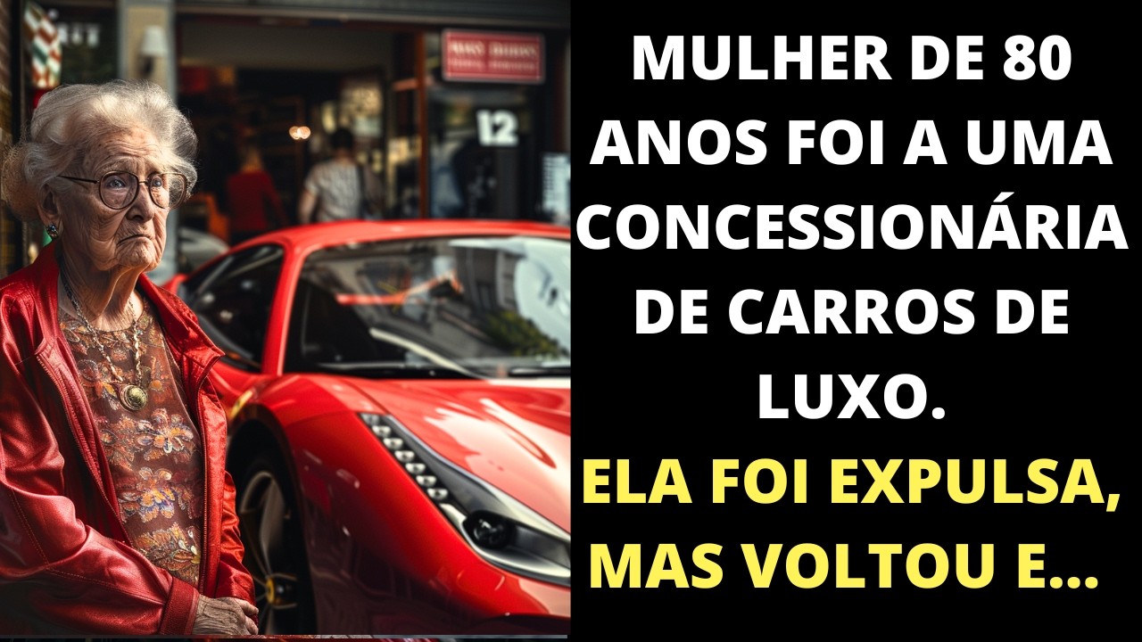 Uma mulher de 80 anos foi a uma concessionária de luxo comprar um carro. Ela foi expulsa, mas voltou