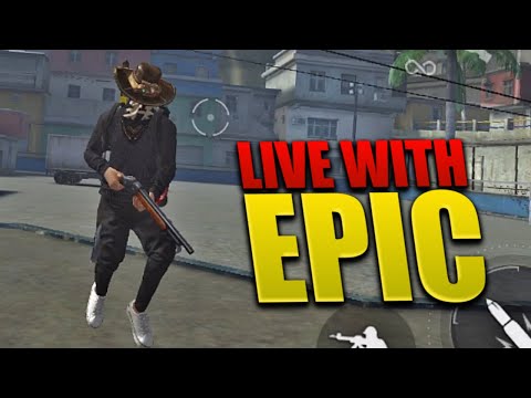 Free Fire live with EPIC rush squad rank gameplay || Free Fire Battlegrounds 🔥🔥