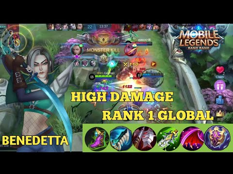 Overwhelmed Enemies! Beautiful Play Top 1 Global BENEDETTA by German - MLBB