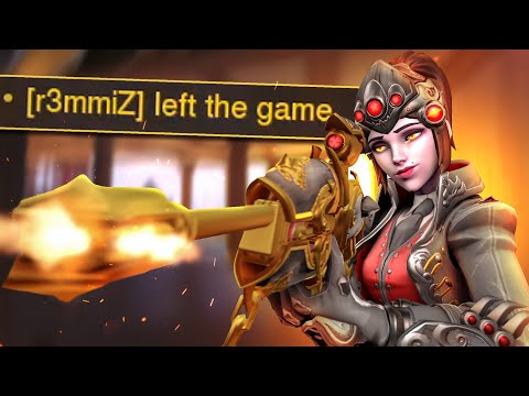I made the enemy smurf RAGE QUIT as Widowmaker - Overwatch