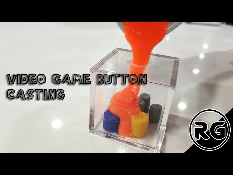 Casting Custom Video Game Buttons out of Resin, two part mold tutorial