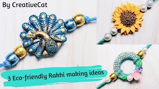 Eco-friendly Rakshabandhan 2019/DIY Rakhi making/Unique rakhi designs/designer rakhi/clay rakhi