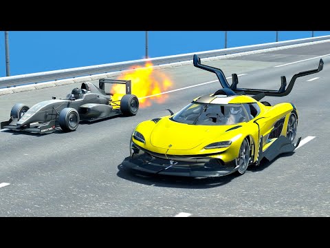 Koengisegg Tornado Concept vs Formula Jet Engine - Drag Race 20 KM