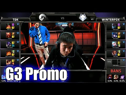 Team Dragon Knights vs Winterfox | Game 3 S5 NA LCS Summer 2015 Promotion Tournament | TDK vs WFX G3
