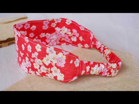 LESS BULKY! Easy Fabric Headband Making with Elastic – Simple Headband for Beginners Sewing Projects