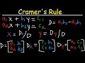 Cramer S Rule 2x2 3x3 Matrices Solving Systems Of Linear Equations 2 3 Variables