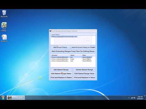 Excel Manage Named Ranges Software