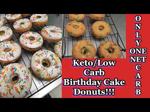 Keto/Low Carb Birthday Cake Donut Recipe