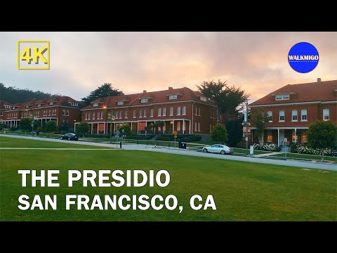 Before Sunset in the Presidio San Francisco | 4K California Walking Tour | Walkmigo