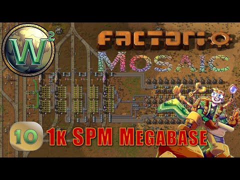 Factorio Mosaic 1k SPM Megabase, Episode 10: 1k Blue & Purple Science - Let's Play, Stream