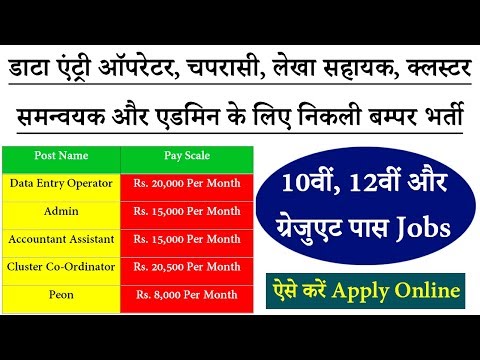MSRLM Recruitment 2018 for DEO, Peon, Admin, Accountant & Cluster Co-Ordinator @ jobs.msrlm.org Video