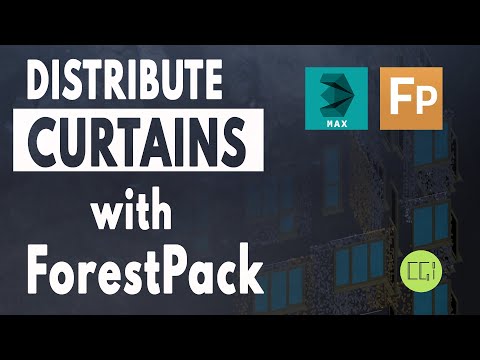 🏕️ CURTAINS Forest Pack 3Ds Max - How To Spread SUPER FAST