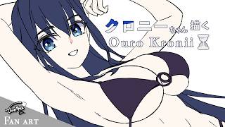 クロニーちゃんの水着衣装案を描く_4