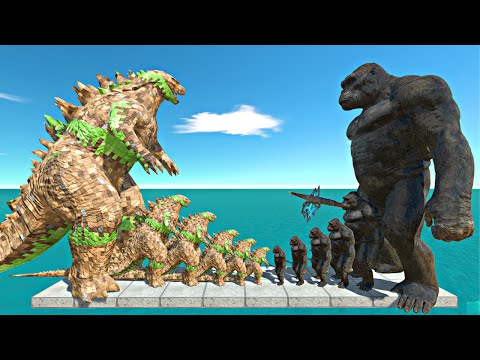 Epic Growing Minecraft War | Minecraft Godzilla vs King Kong - Animal Revolt Battle Simulator