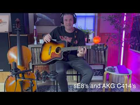 sE8 vs AKG C414 Comparison - Guitar and Cello