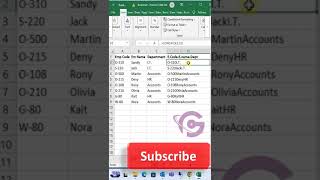 Concat Function in Excel | Merge Column Excel using Concat #shorts #excel 