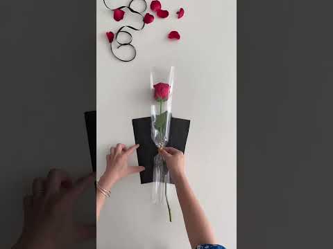 single Red Rose 🌹bouquet wrapping #tutorial #latestvideo #ideasforlife