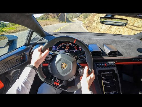 Thumbnail for 2023 Lamborghini Huracan Tecnica - POV Canyon Blast (Binaural Audio) by GAZ, Lamborghini, SEAT, video, Car, vide
