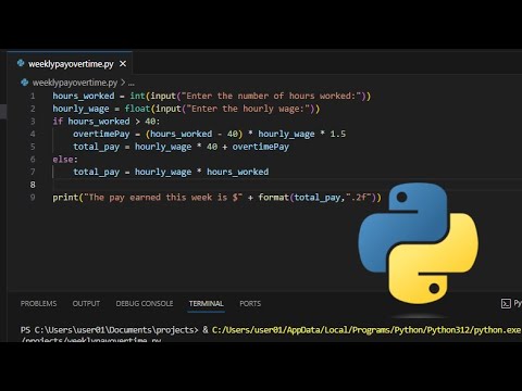 Python Weekly Pay Calculation