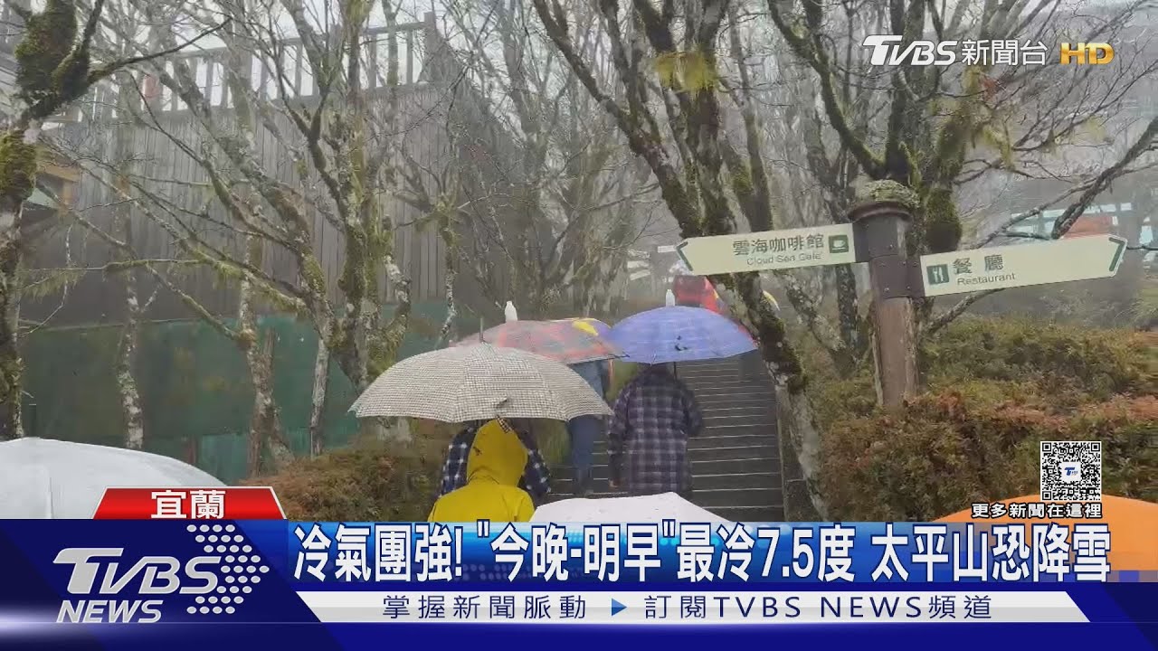冷氣團強!「今晚至明早」最冷7.5度 太平山有望降雪