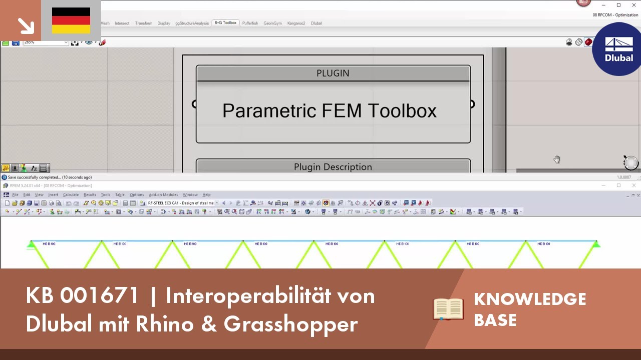 KB 001671 | Interoperabilität von Dlubal mit Rhino & Grasshopper