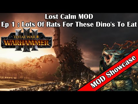 Lost Calm Jurassic MOD - Lots Of Rats For These Dino's To Eat - Ep 1 Total War Warhammer 3