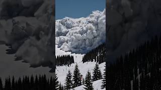 Skier Outruns Avalanche! #ski #avalanche