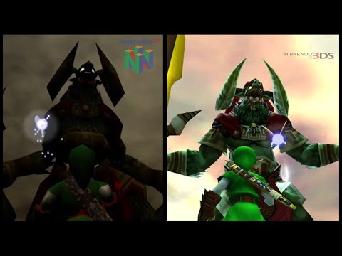 Ganon Boss Fight - N64 vs 3Ds - Legend of Zelda: Ocarina of Time