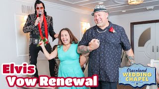 Carla & Andy's Elvis Vow Renewal in Las Vegas | Graceland Chapel